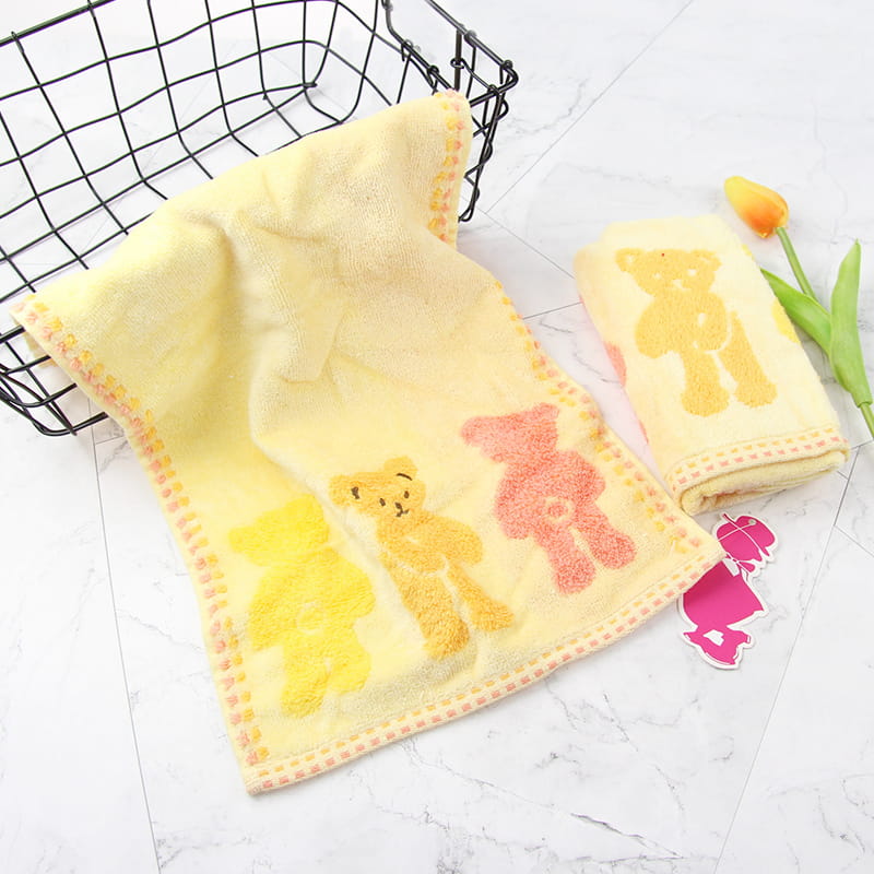 ผ้าขนหนูหน้าผ้าฝ้าย Jacquard สำหรับเด็ก